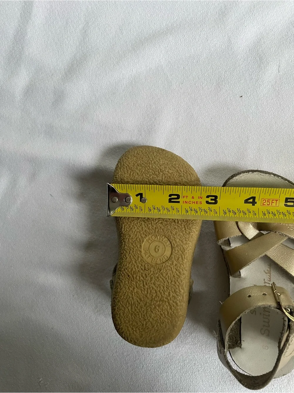 SALTWATER SUN SAN HOY Sandals Gold Metallic Swimmer Fisherman Woven Sparkle